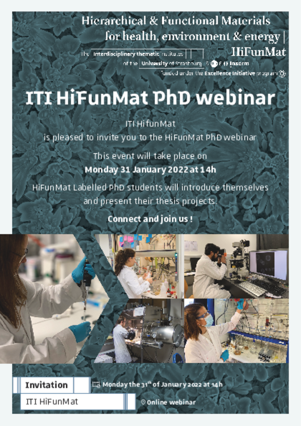 Invitation to the PhD Webinar of ITI HiFunMat